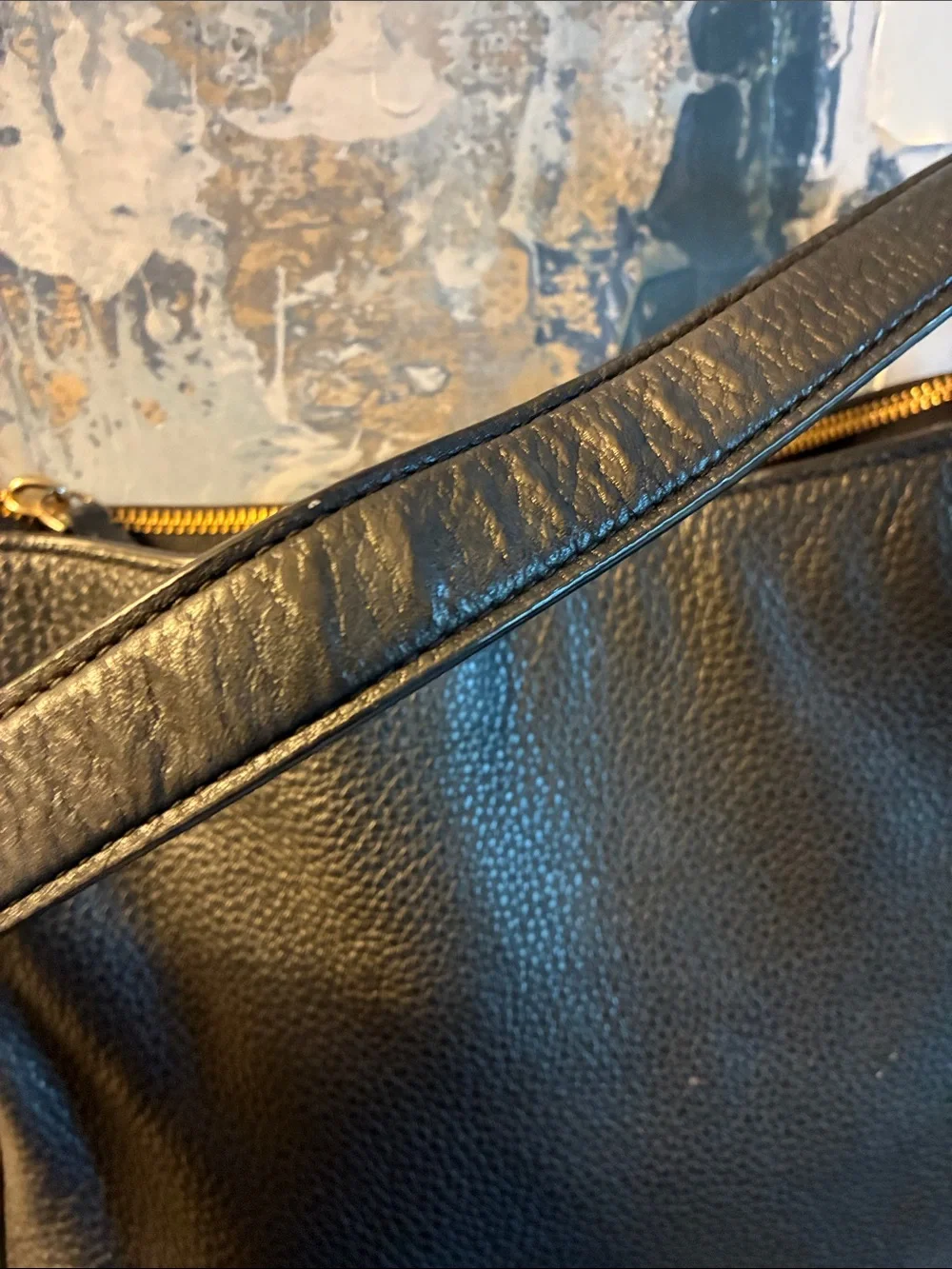 GUC Kate Spade NYC Black Pebbled Leather Shoulder Hobo 2 way bag